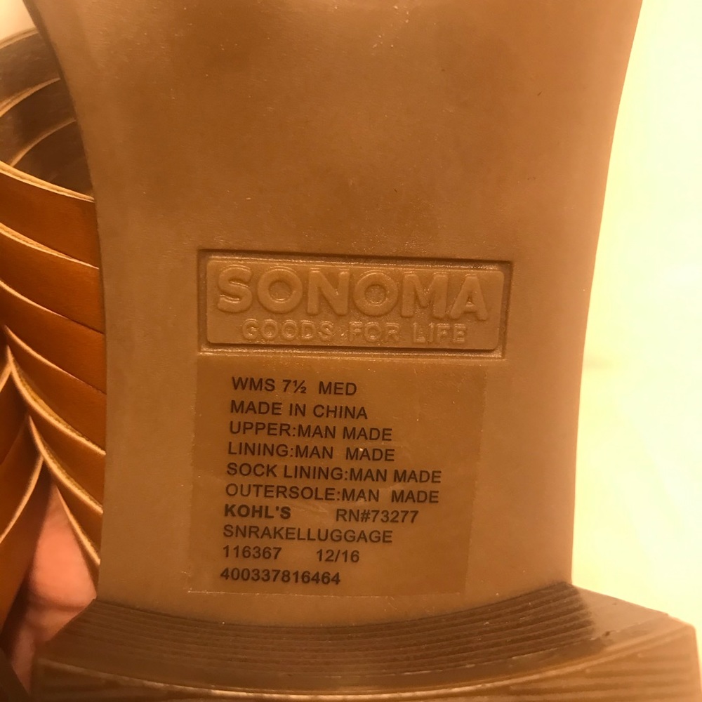 Sonoma brown Slip on Sandals - Picture 3 of 8